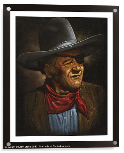 John Wayne Acrylic by Larry Stolle