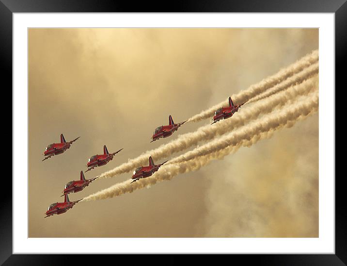 Red Arrows Display Framed Mounted Print by Jennie Franklin