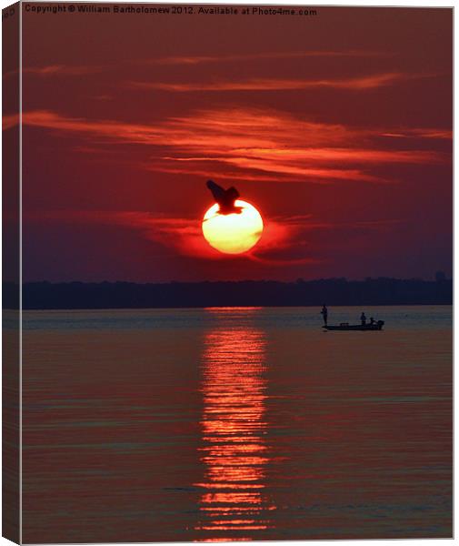 Sunset Fishing Canvas Print by Beach Bum Pics