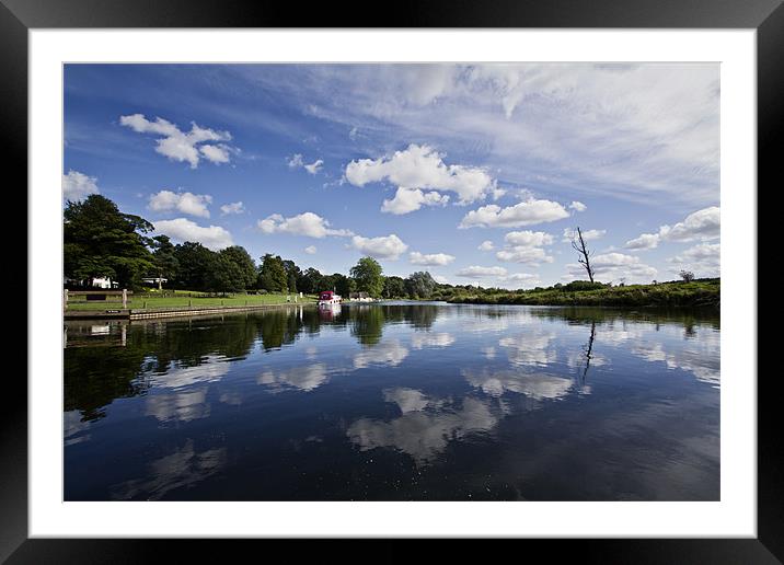 Bure Reflections in Coltishall Framed Mounted Print by Paul Macro