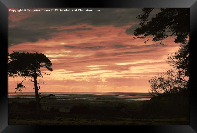Sunset across Morecambe Bay Framed Print by Catherine Fowler