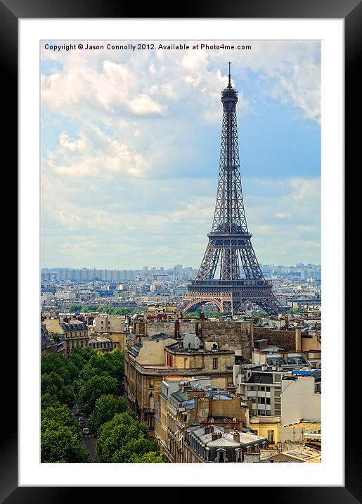 The Eiffel Tower, Paris Framed Mounted Print by Jason Connolly