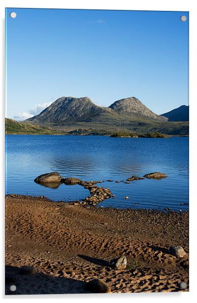 Loch Lurgainn and Cul Beag Acrylic by Jacqi Elmslie