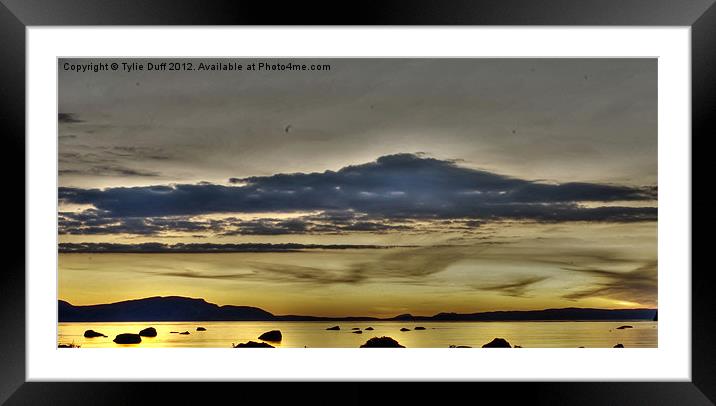 Arran Sunset from Seamill Beach Framed Mounted Print by Tylie Duff Photo Art