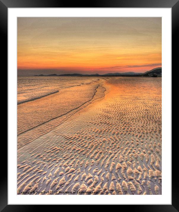 Deserted Beach Framed Mounted Print by Tylie Duff Photo Art