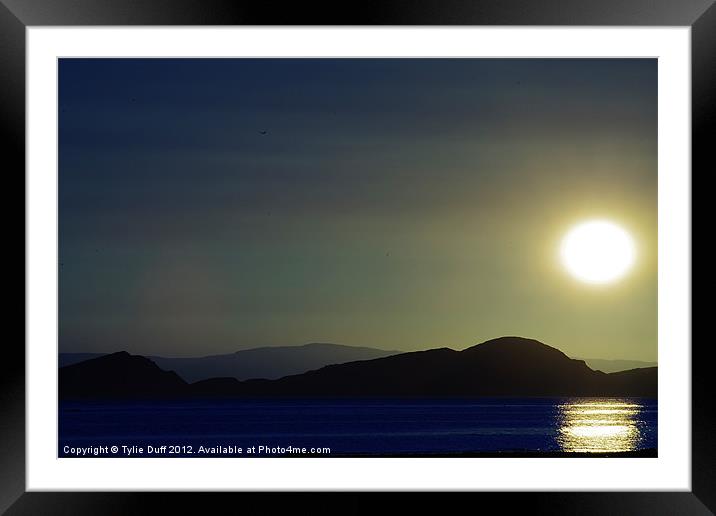Sunset over the dark islands Framed Mounted Print by Tylie Duff Photo Art