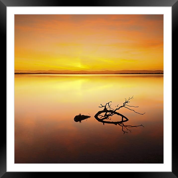 Loch Leven Sunset Framed Mounted Print by Grant Glendinning