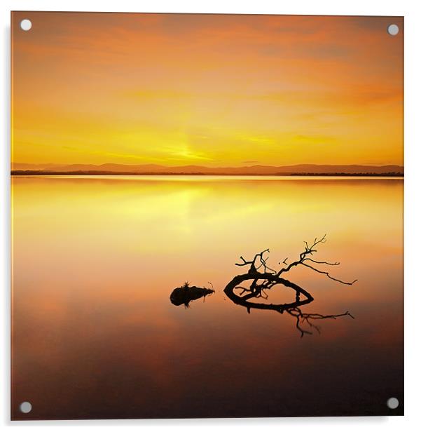 Loch Leven Sunset Acrylic by Grant Glendinning