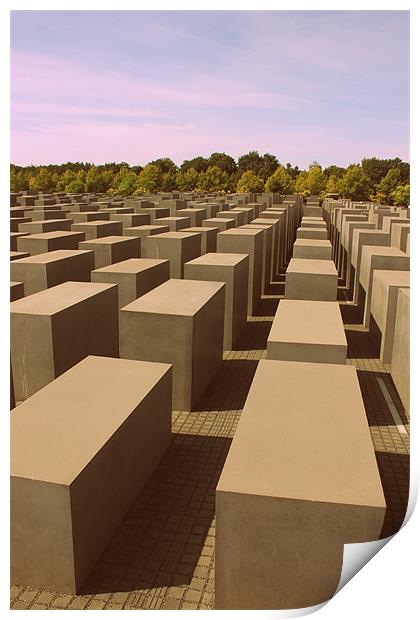 Holocaust Memorial Berlin Print by Dan Davidson