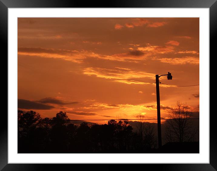 Beautiful Sunset Sky Framed Mounted Print by Elizabeth Boone