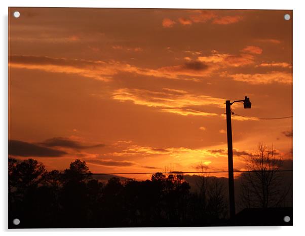 Beautiful Sunset Sky Acrylic by Elizabeth Boone