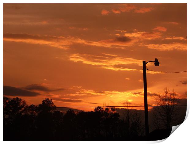 Beautiful Sunset Sky Print by Elizabeth Boone