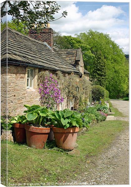 Nice Country Cottage Canvas Print by malcolm fish