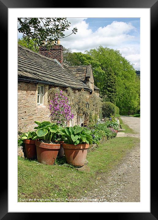 Nice Country Cottage Framed Mounted Print by malcolm fish
