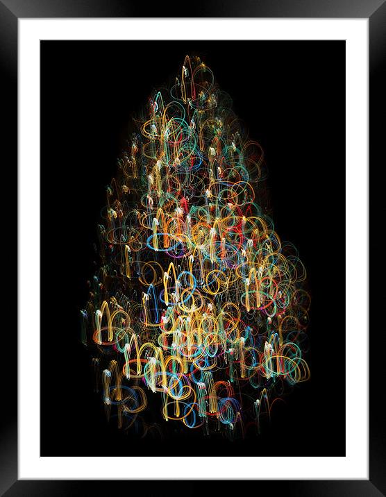 Christmas tree lights Framed Mounted Print by Nicholas Burningham