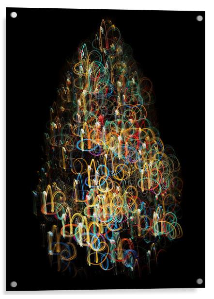 Christmas tree lights Acrylic by Nicholas Burningham