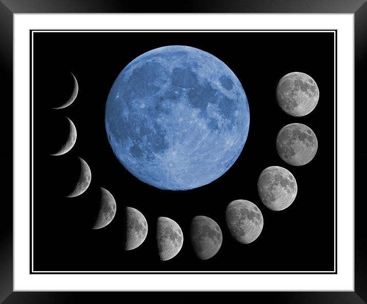 Blue Moon Framed Mounted Print by mark humpage