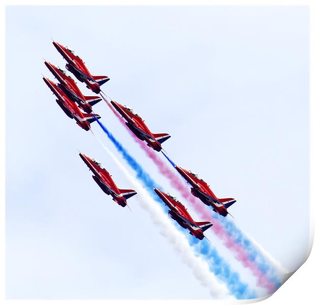 Majestic Red Arrows Formation Print by Mike Gorton