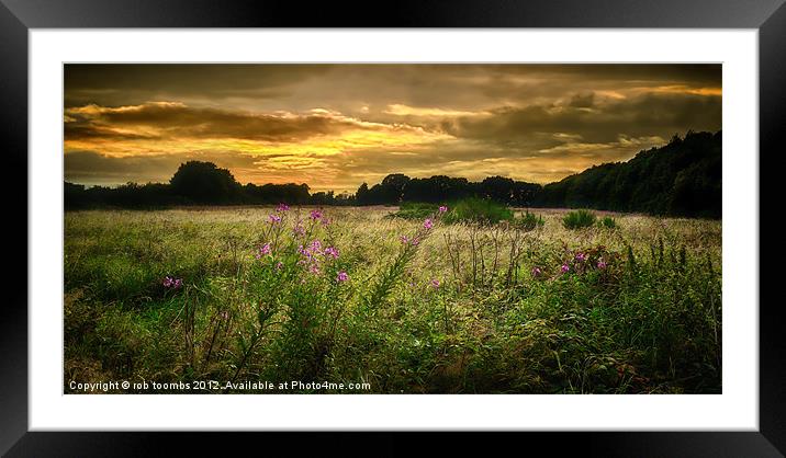 A GOLDEN SUNSET Framed Mounted Print by Rob Toombs
