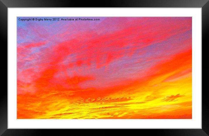 Sunset Framed Mounted Print by Digby Merry