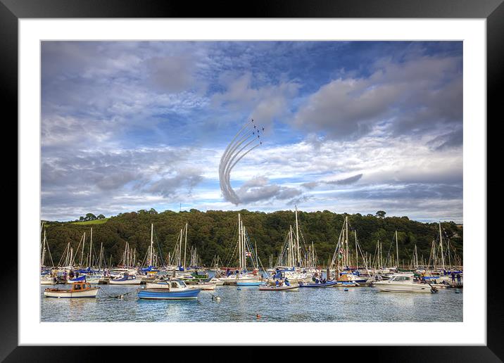 A Dazzling Display of Red Arrows in Dartmouth Framed Mounted Print by Mike Gorton