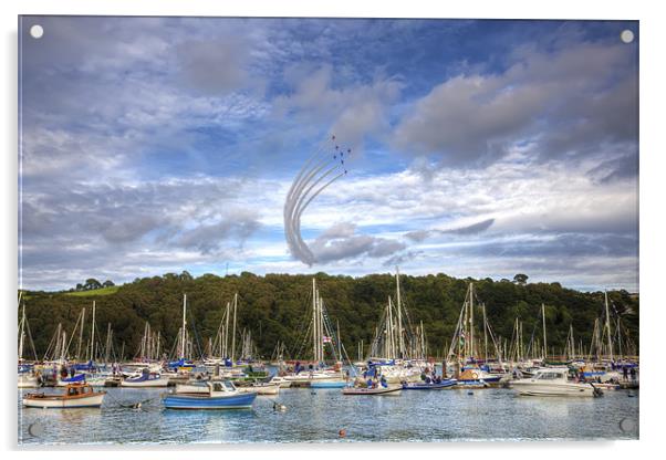 A Dazzling Display of Red Arrows in Dartmouth Acrylic by Mike Gorton