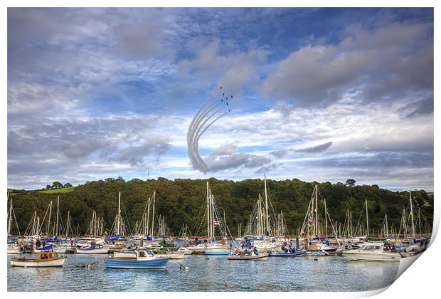 A Dazzling Display of Red Arrows in Dartmouth Print by Mike Gorton