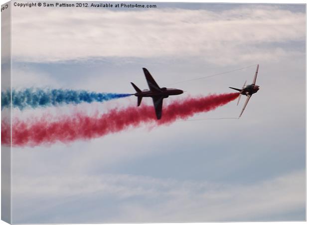 2 Red Arrows Canvas Print by Sam Pattison