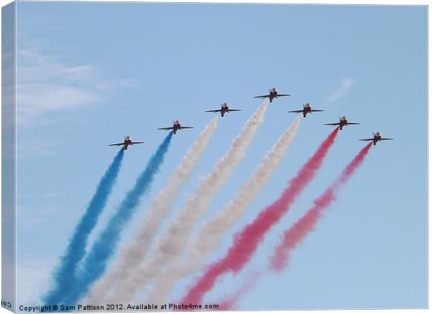 The Red Arrows colours Canvas Print by Sam Pattison