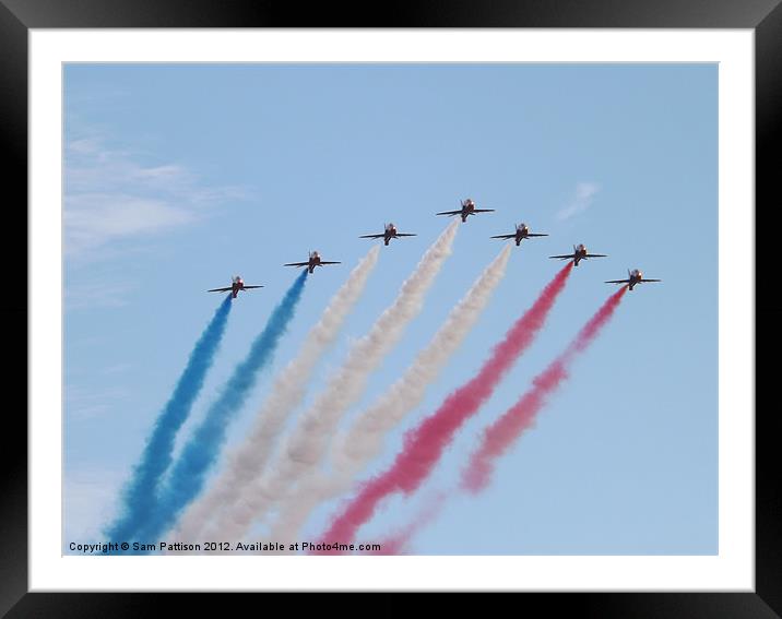 The Red Arrows colours Framed Mounted Print by Sam Pattison