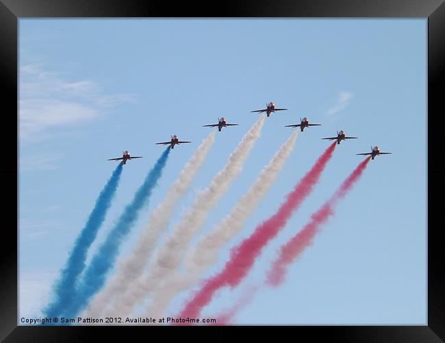The Red Arrows colours Framed Print by Sam Pattison