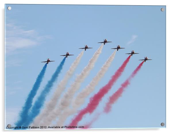 The Red Arrows colours Acrylic by Sam Pattison