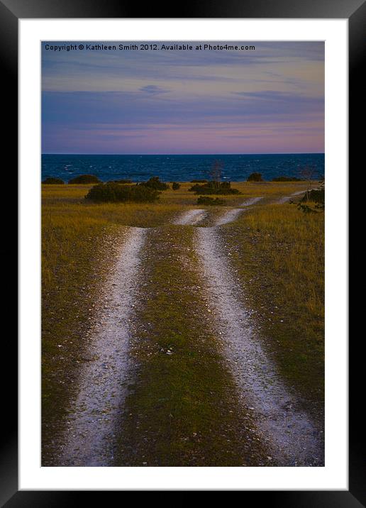 Winding path towards the sea Framed Mounted Print by Kathleen Smith (kbhsphoto)