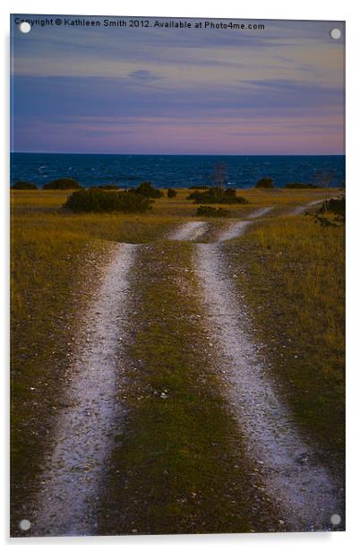 Winding path towards the sea Acrylic by Kathleen Smith (kbhsphoto)