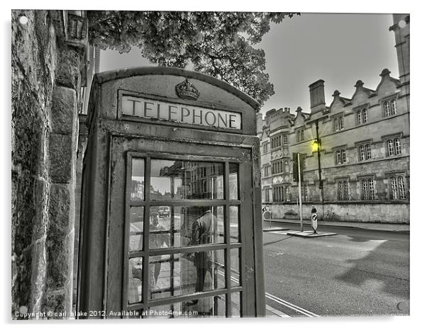 oxford phone box Acrylic by carl blake