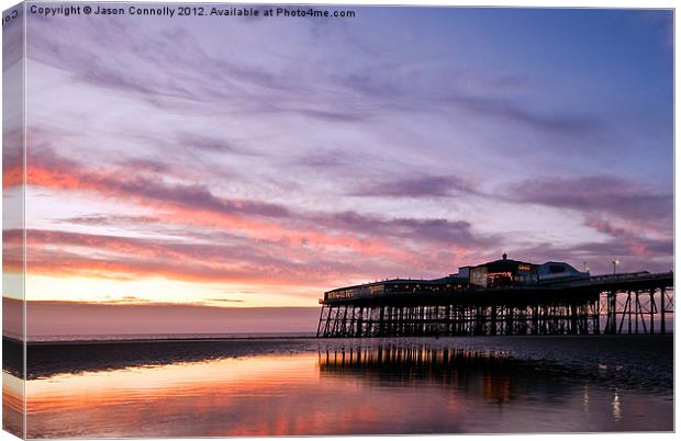 Blackpool North Pier Sunset Canvas Print by Jason Connolly