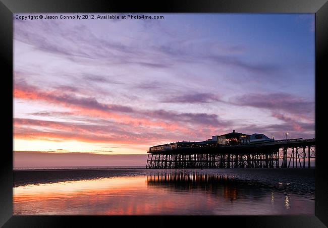 Blackpool North Pier Sunset Framed Print by Jason Connolly