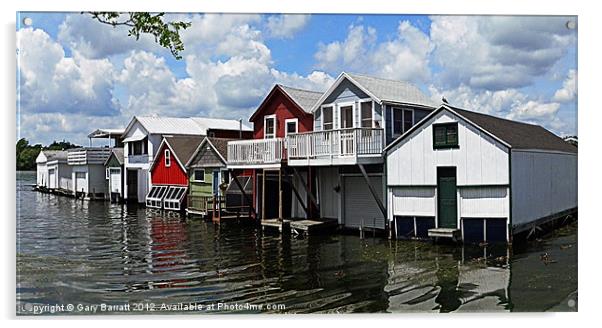 All American Boat Houses Acrylic by Gary Barratt