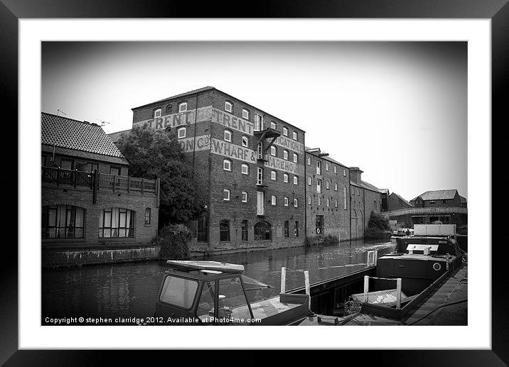 Wharf warehouse Framed Mounted Print by stephen clarridge