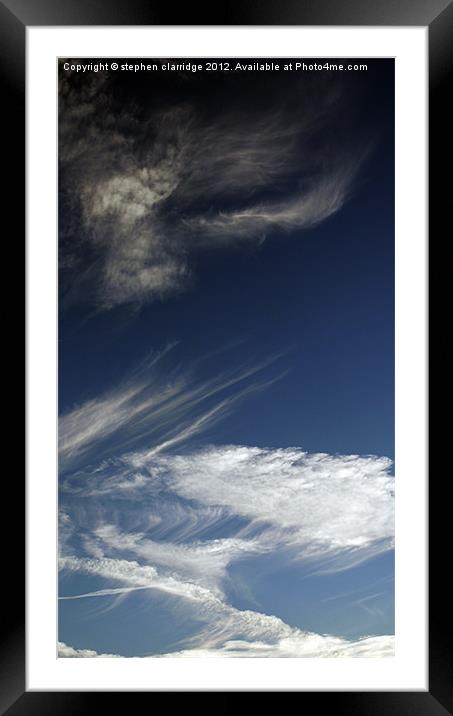 Vertical cloudscape Framed Mounted Print by stephen clarridge