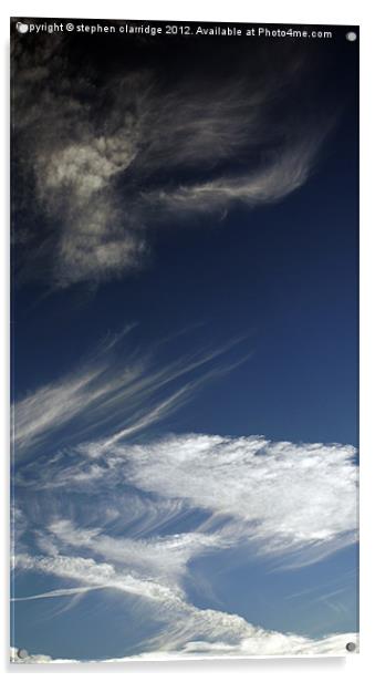Vertical cloudscape Acrylic by stephen clarridge