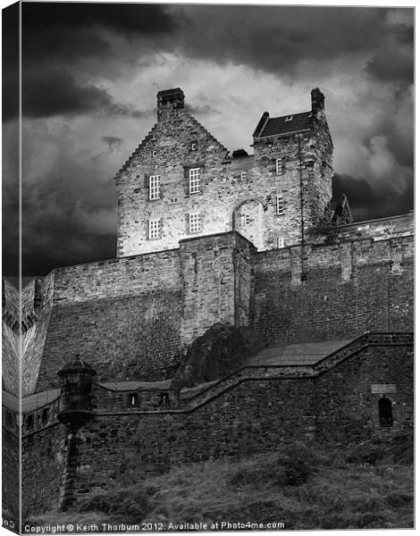 Edinburgh Castle Canvas Print by Keith Thorburn EFIAP/b