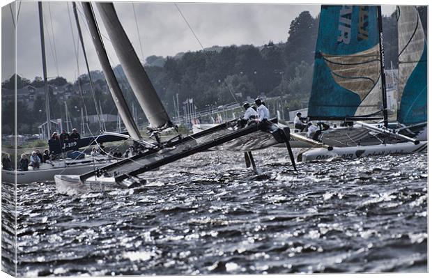 Extreme 40 Catamarans Racing Canvas Print by Steve Purnell