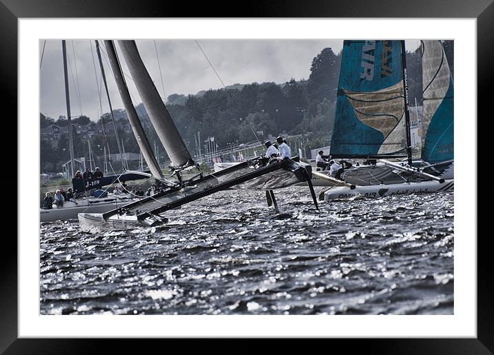 Extreme 40 Catamarans Racing Framed Mounted Print by Steve Purnell
