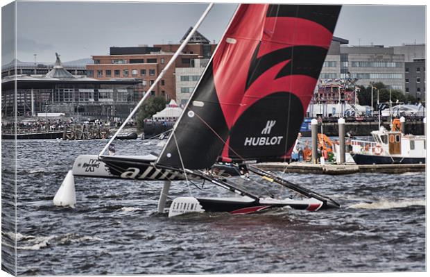 Extreme 40 Team Alinghi Canvas Print by Steve Purnell