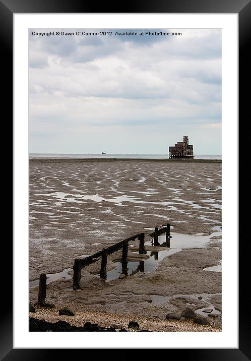 Grain Tower Battery Framed Mounted Print by Dawn O'Connor
