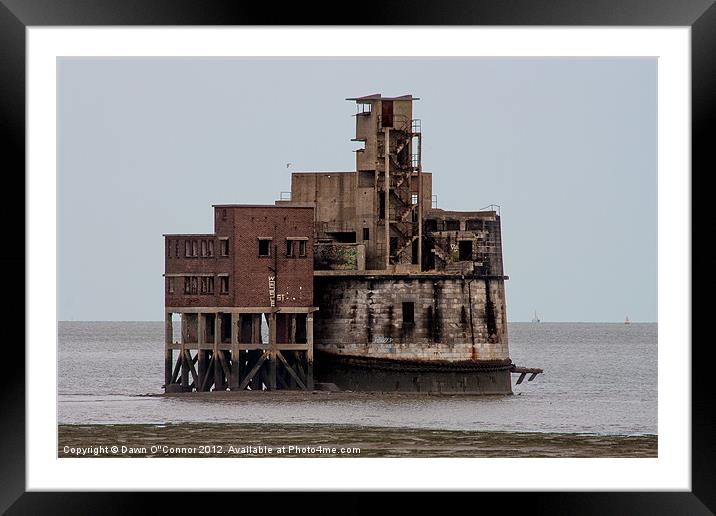 Grain Tower Battery Framed Mounted Print by Dawn O'Connor