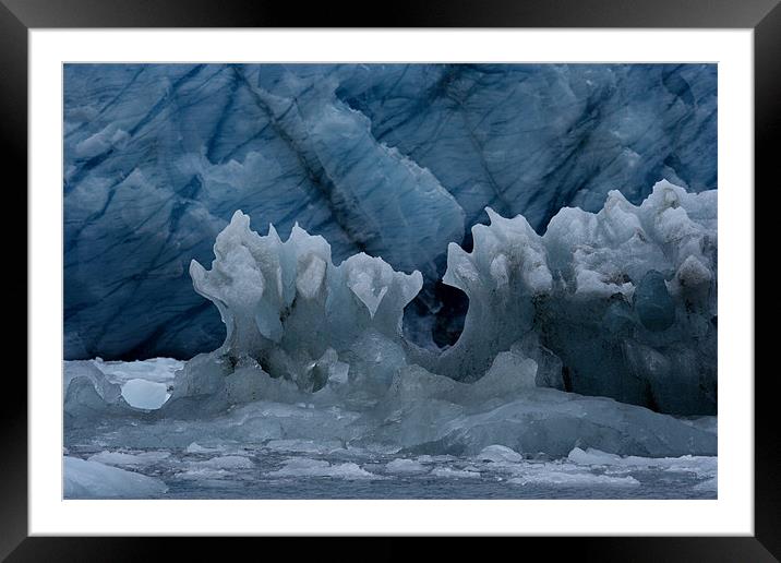 Glacier Ice Framed Mounted Print by Gail Johnson
