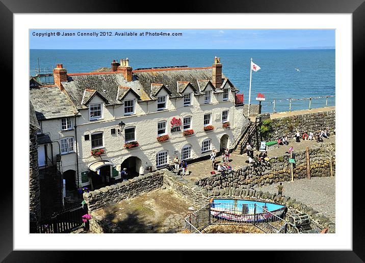 Red Lion Hotel, Clovelly Framed Mounted Print by Jason Connolly