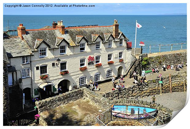 Red Lion Hotel, Clovelly Print by Jason Connolly